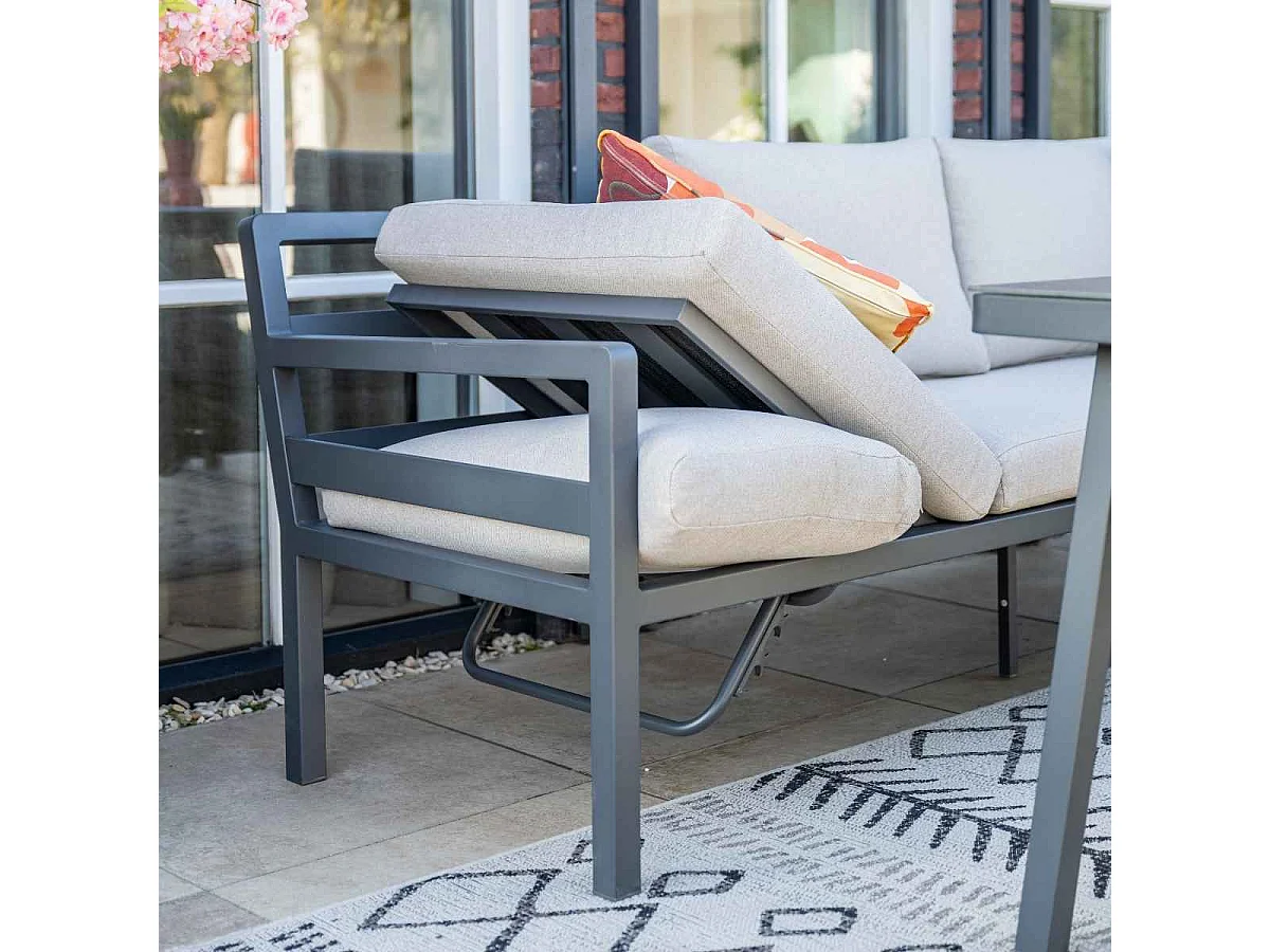 Garden Impressions salon salle à manger Markus à droite - sable du désert 4 pièces