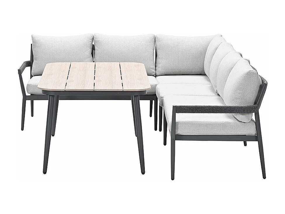 Garden Impressions Tineo lounge dining set 5-delig - donker grijs