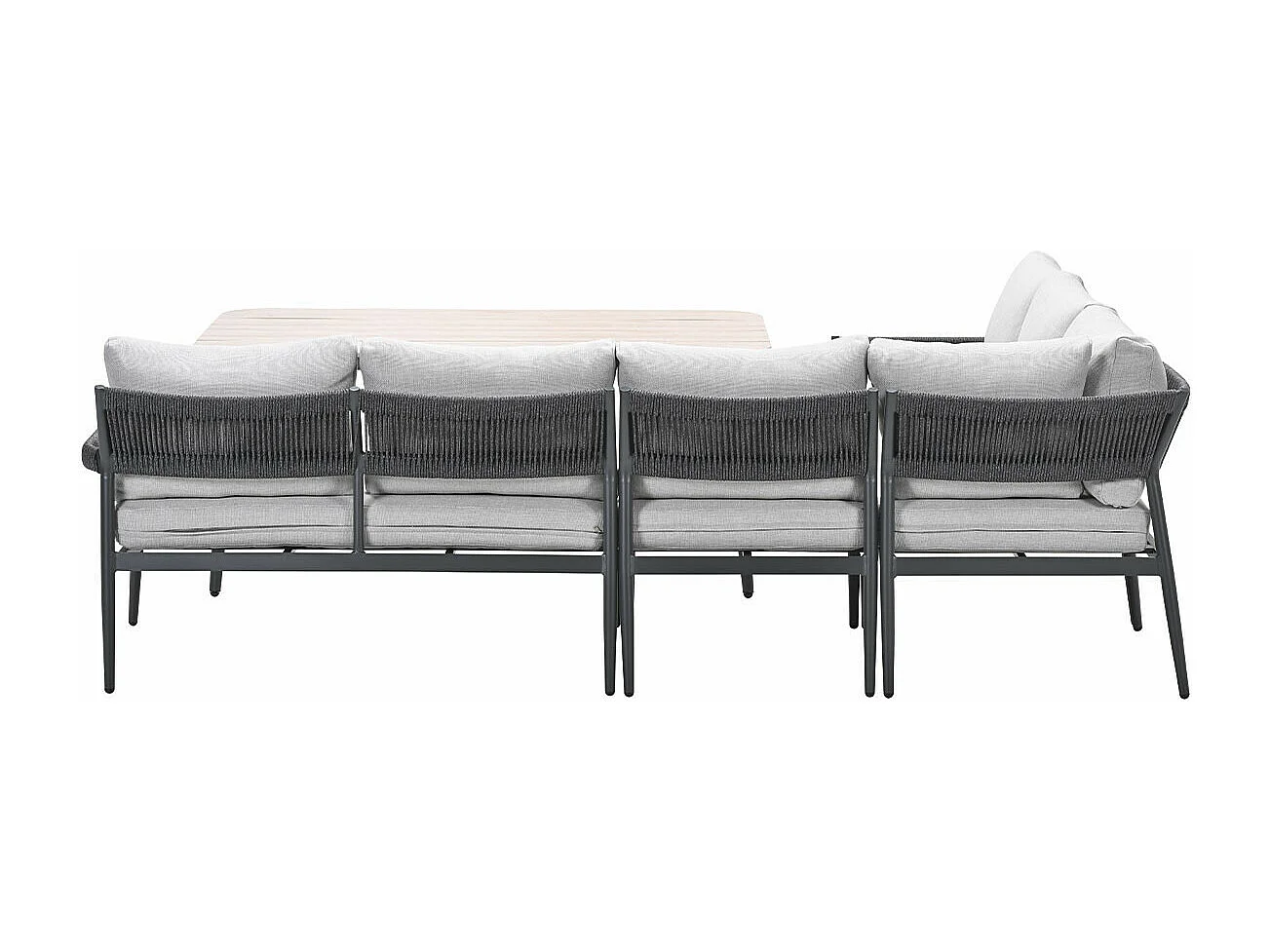 Garden Impressions Tineo lounge dining set 5-delig - donker grijs