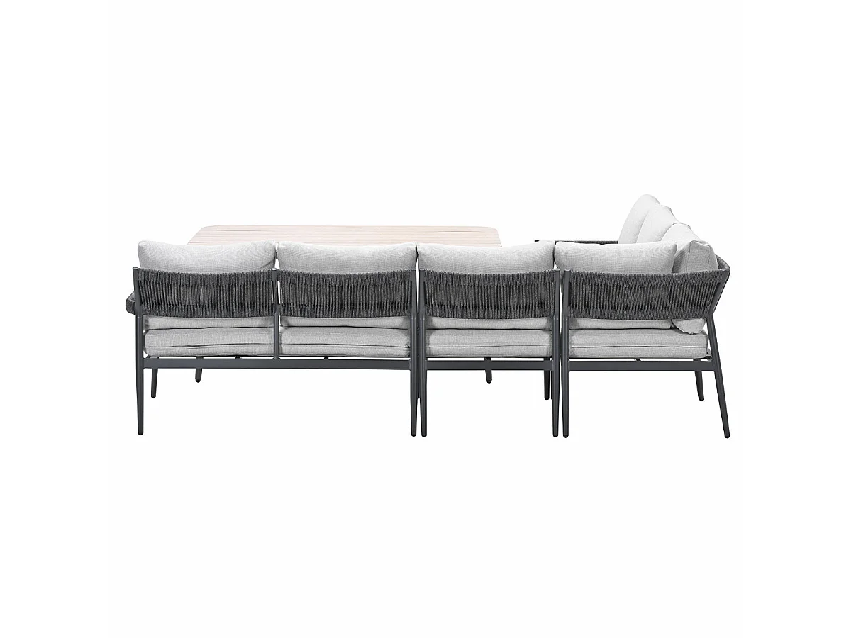 Garden Impressions Tineo lounge dining set 5-delig - donker grijs
