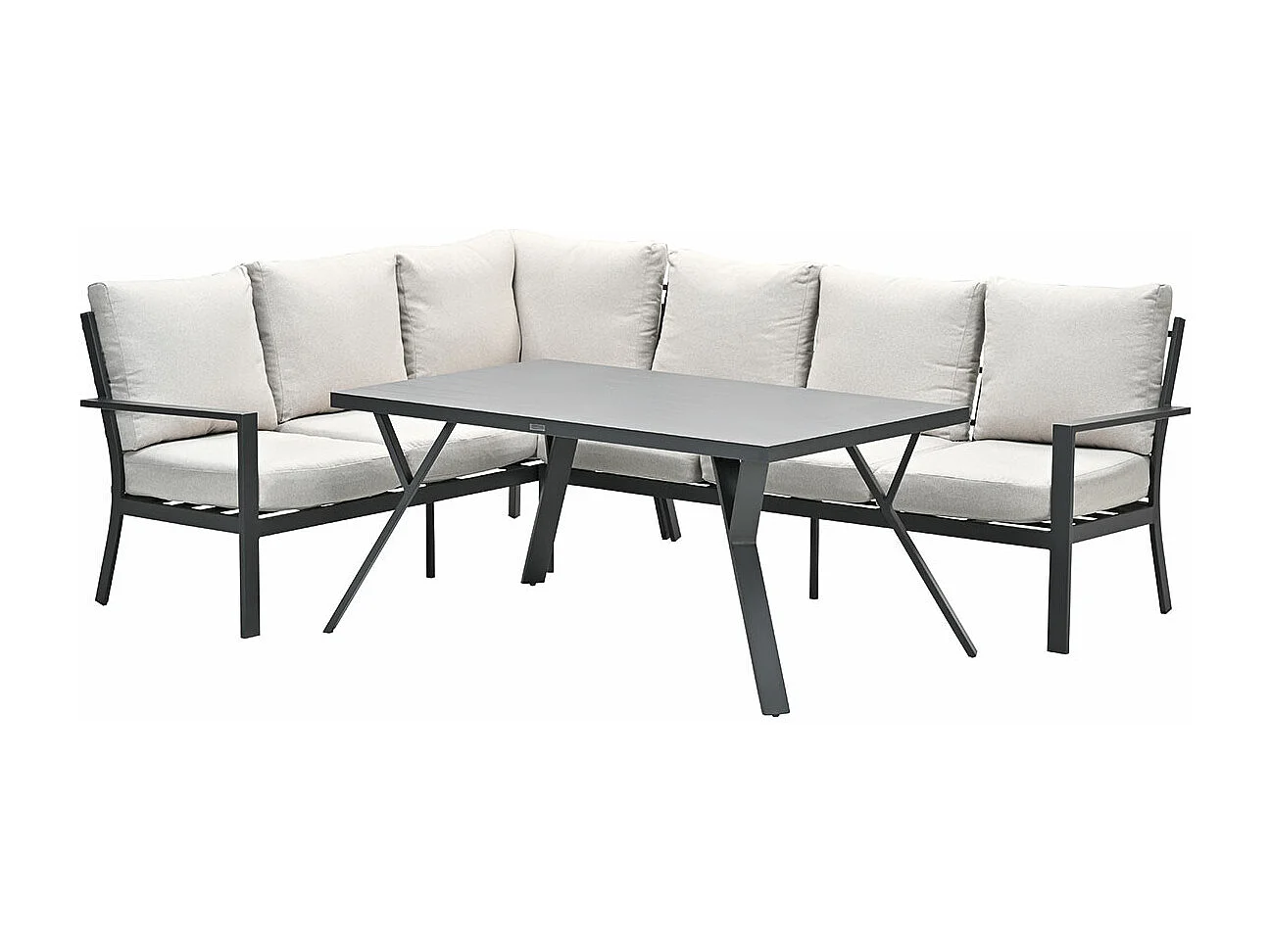 Garden Impressions Senja lounge dining set 3-delig links - desert sand