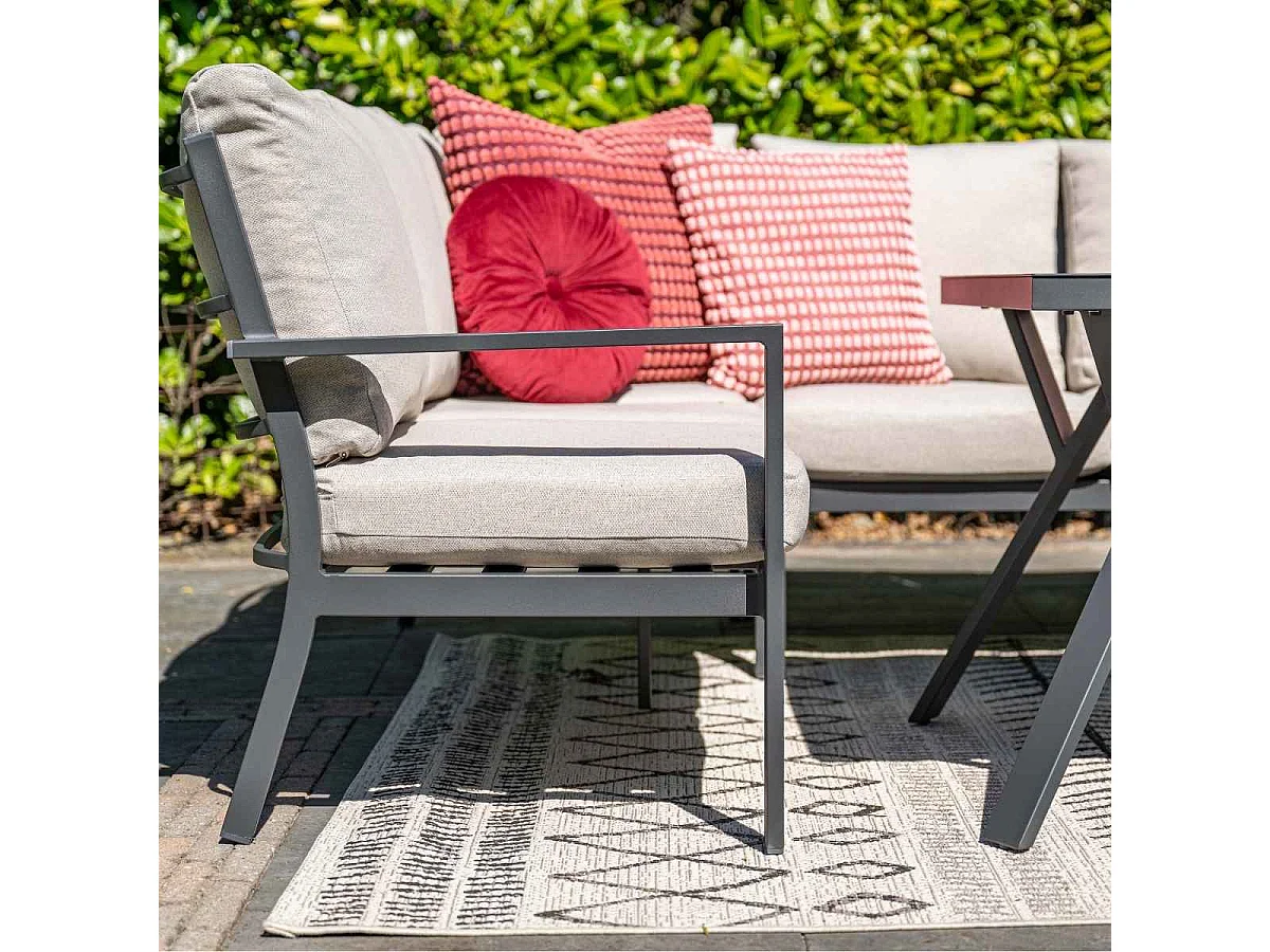 Garden Impressions Senja lounge dining set 3-delig links - desert sand