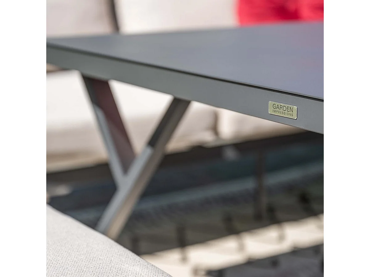 Garden Impressions Senja lounge dining set 3-delig links - desert sand