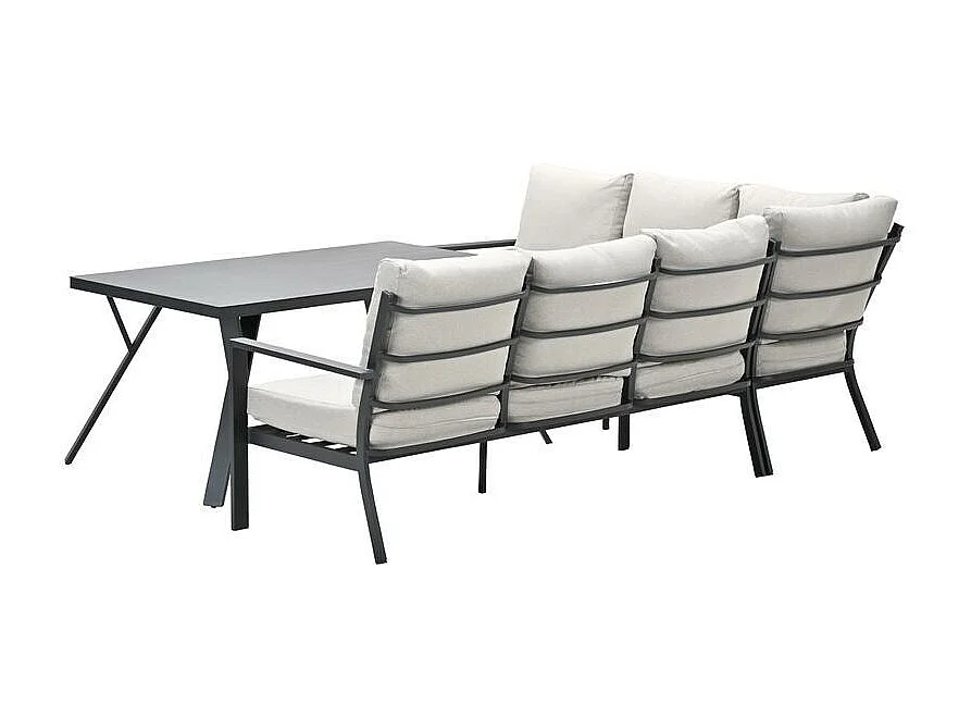Garden Impressions Senja lounge dining set 3-delig links - desert sand