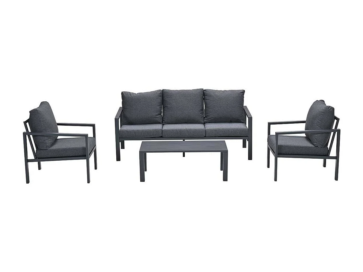 Ensemble de salon Garden Impressions Durban gris foncé 4 pièces