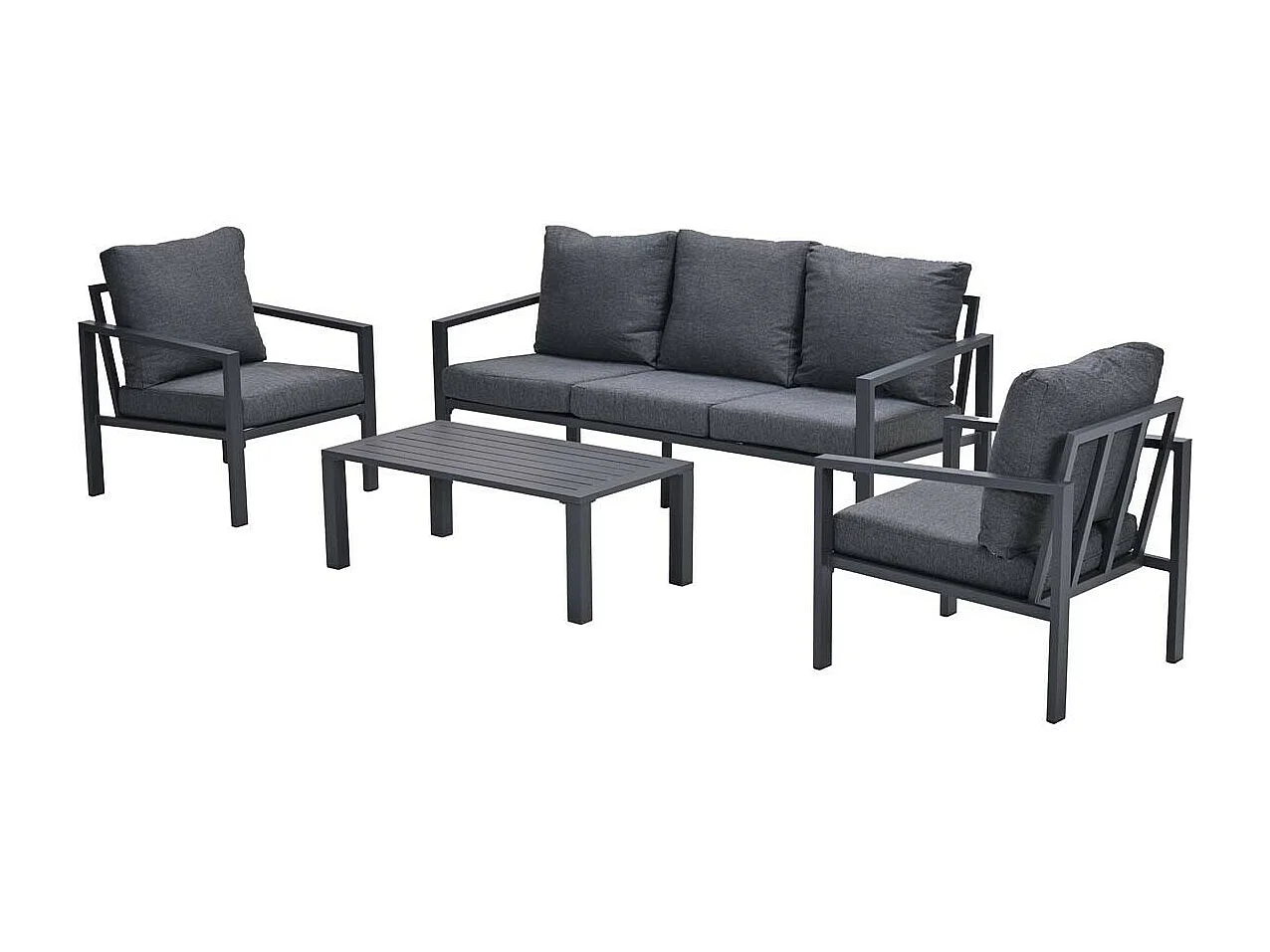 Ensemble de salon Garden Impressions Durban gris foncé 4 pièces