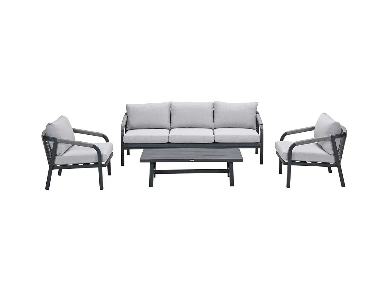 Garden Impressions ensemble de salon Tarera gris foncé 4 pièces