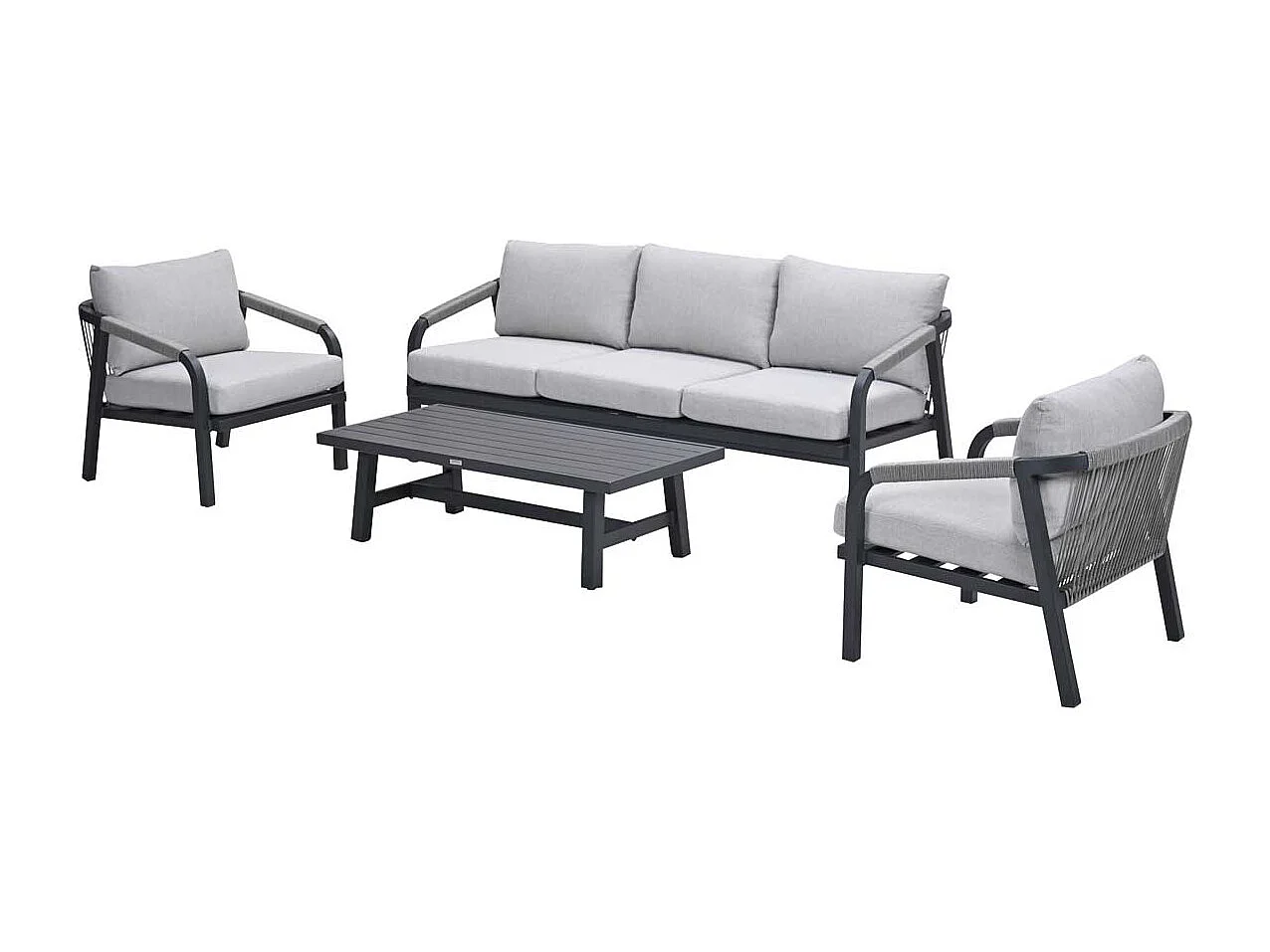 Garden Impressions Tarera loungeset 4-delig - donker grijs