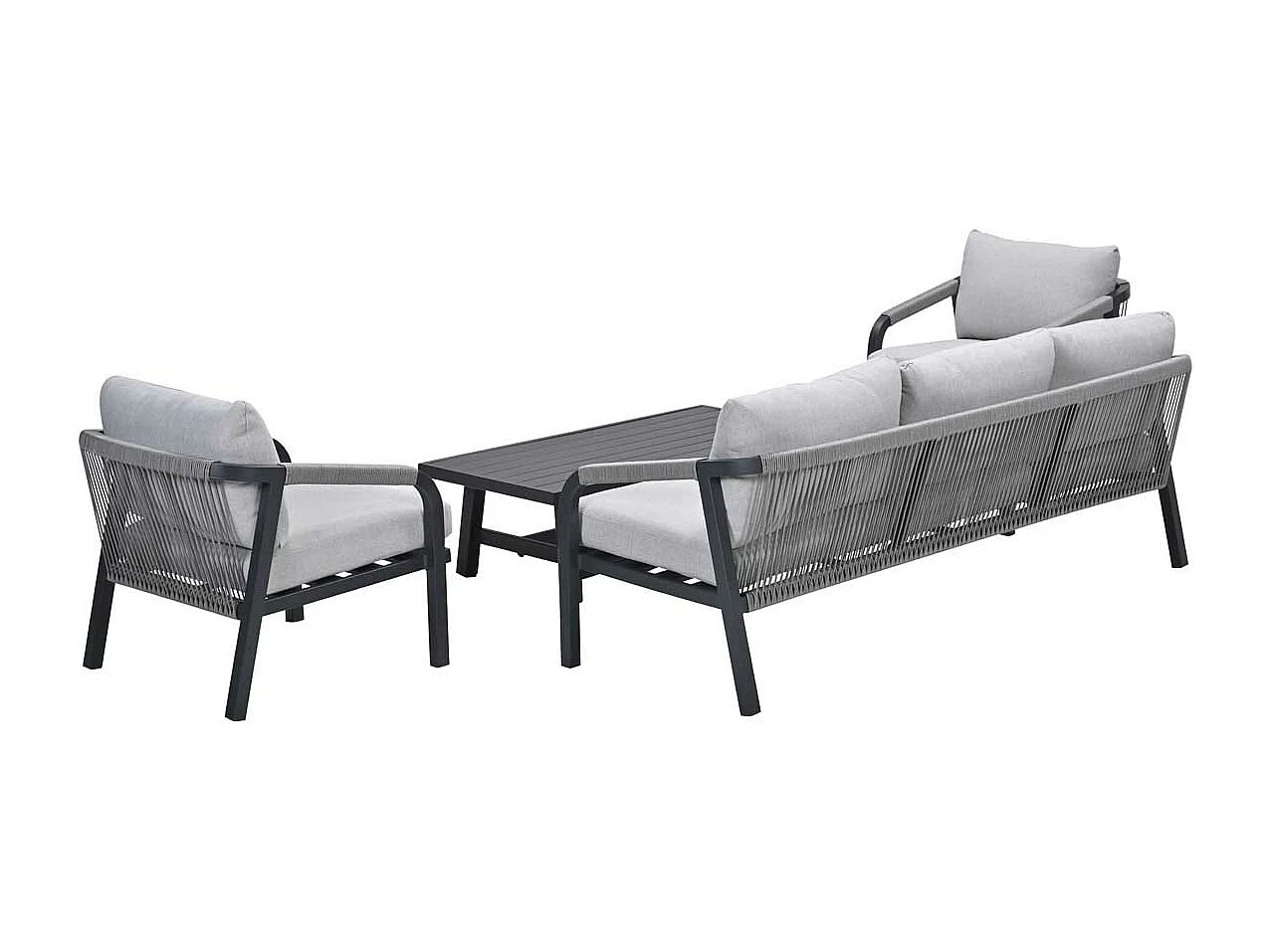 Garden Impressions Tarera loungeset 4-delig - donker grijs