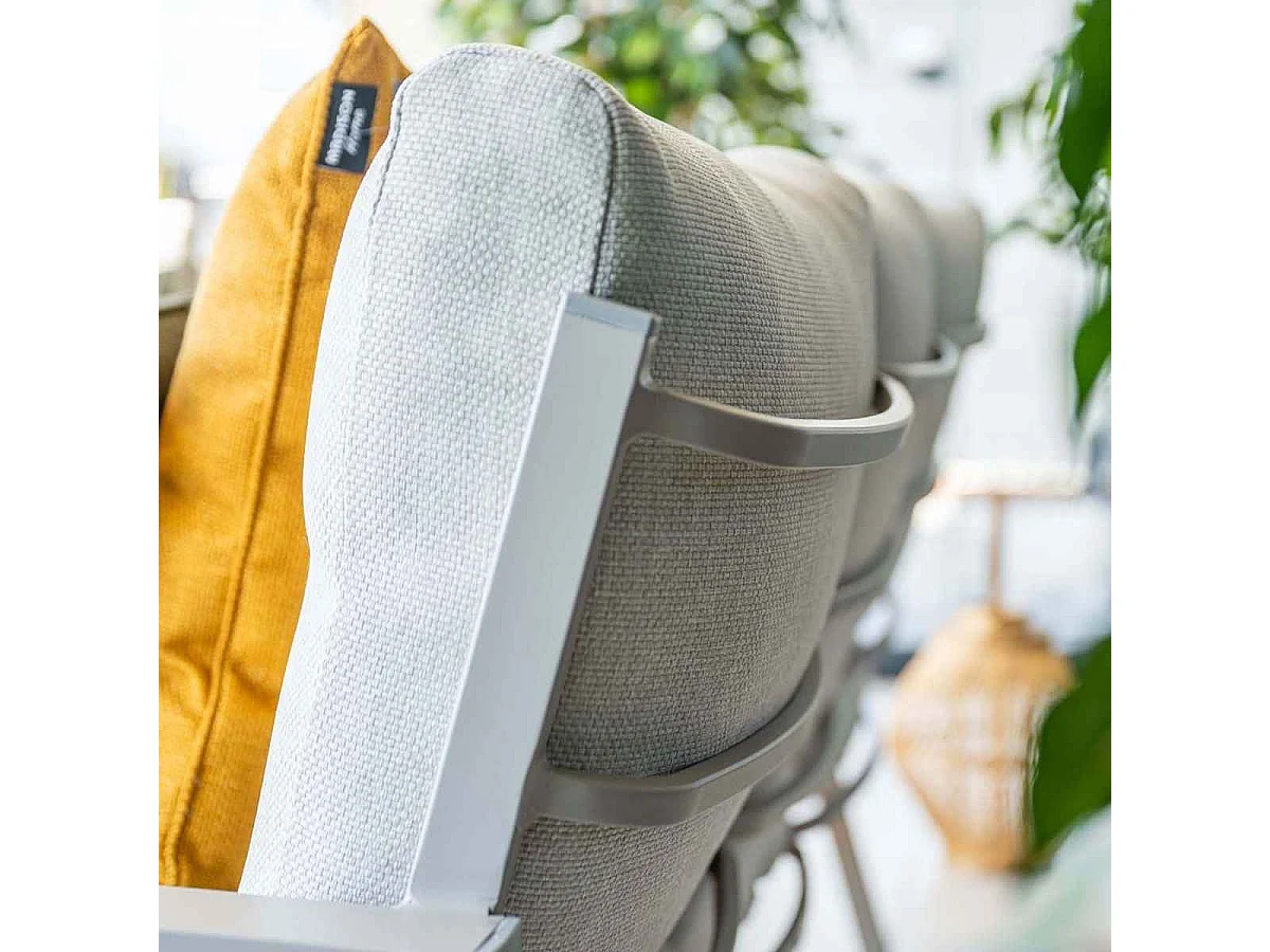 Ensemble de salon Garden Impressions Senja taupe - chaise-canapé 4 pièces sable de la vallée