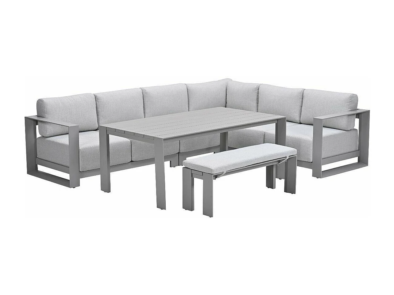 Ensemble de salon et salle à manger Garden Impressions Malacca taupe - sable de la vallée - 6 pièces