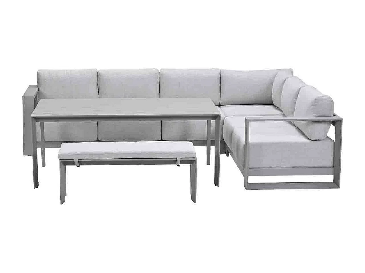 Ensemble de salon et salle à manger Garden Impressions Malacca taupe - sable de la vallée - 6 pièces