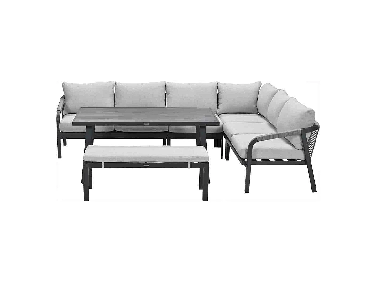 Garden Impressions Tarera lounge dining set 6-delig - donker grijs