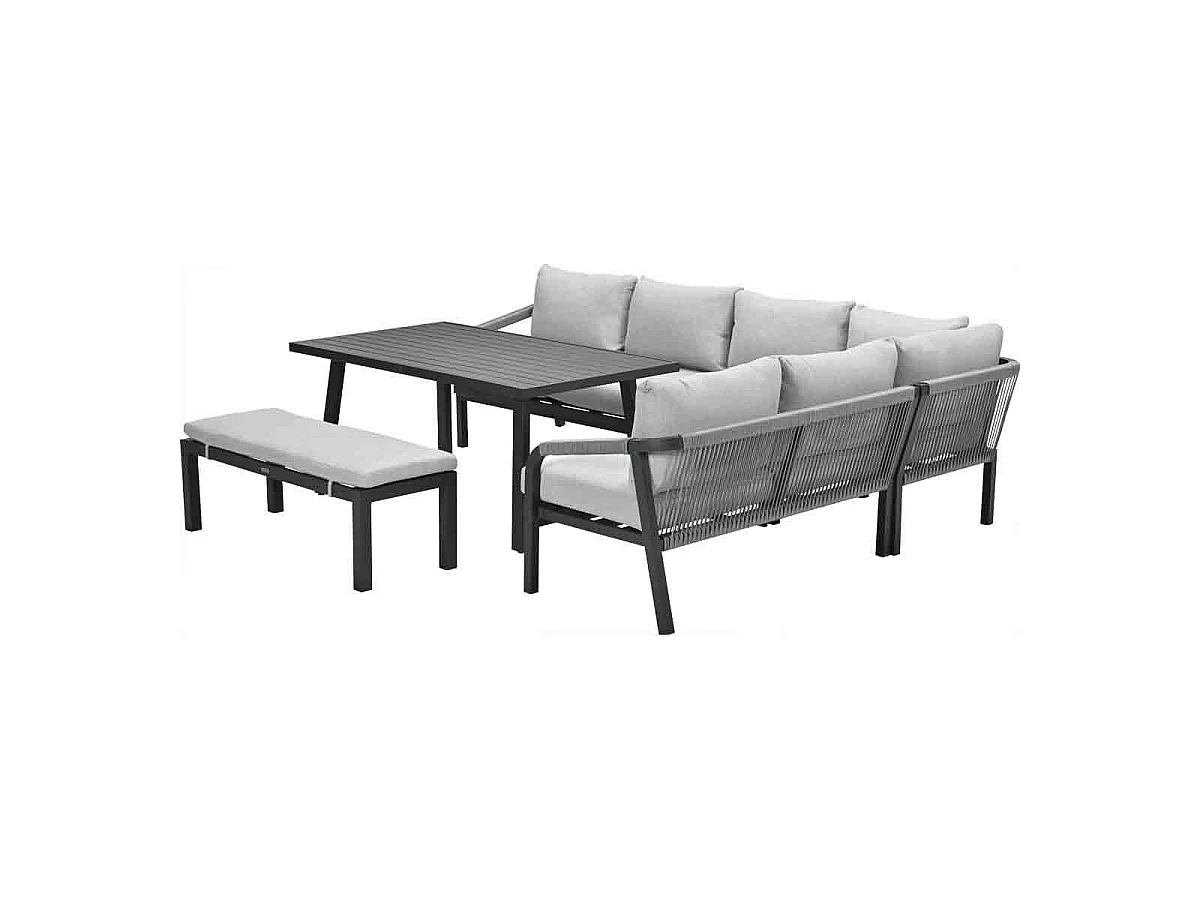 Garden Impressions Tarera lounge dining set 6-delig - donker grijs