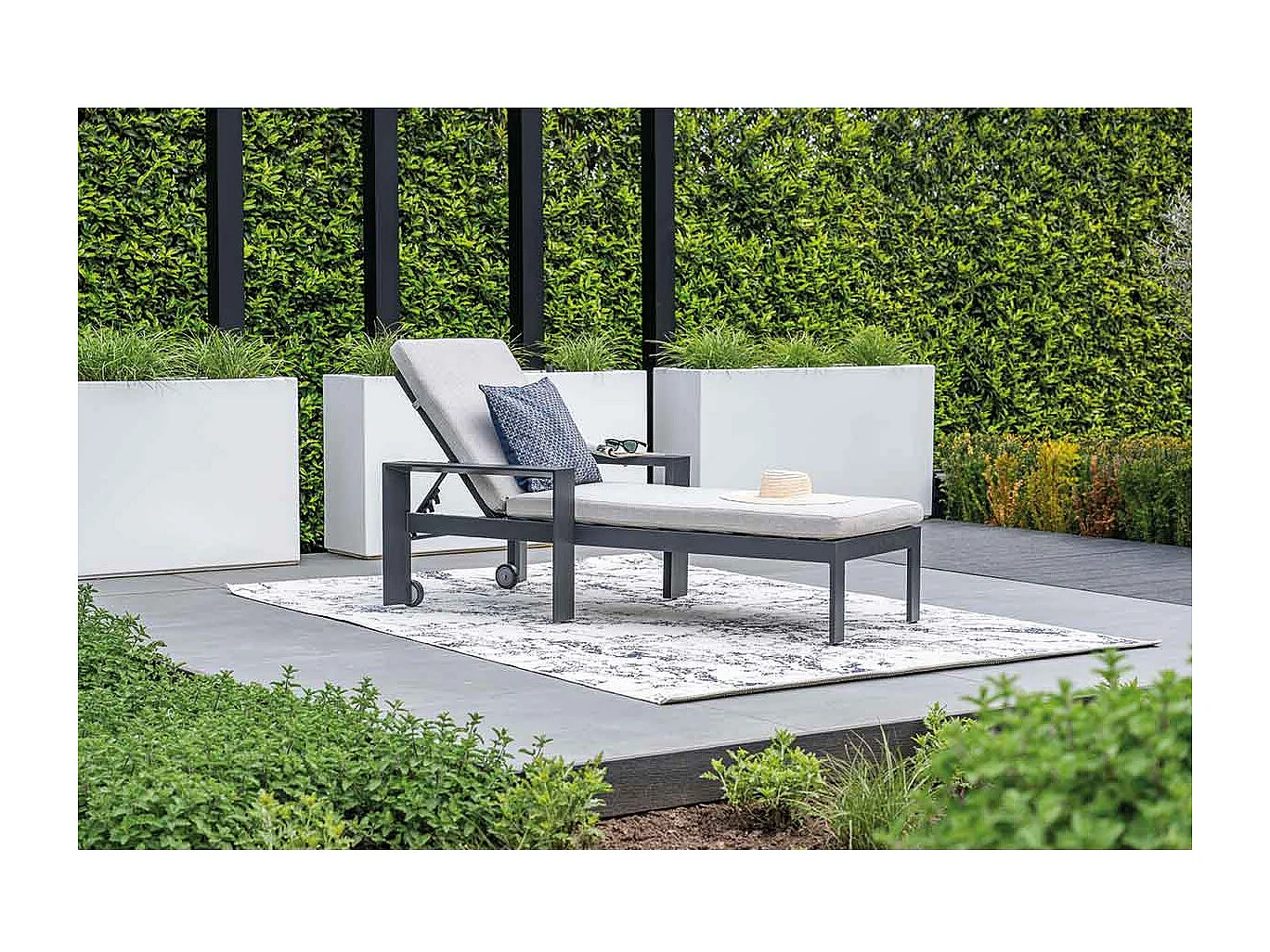 Garden Impressions Malakka ligbed - donker grijs