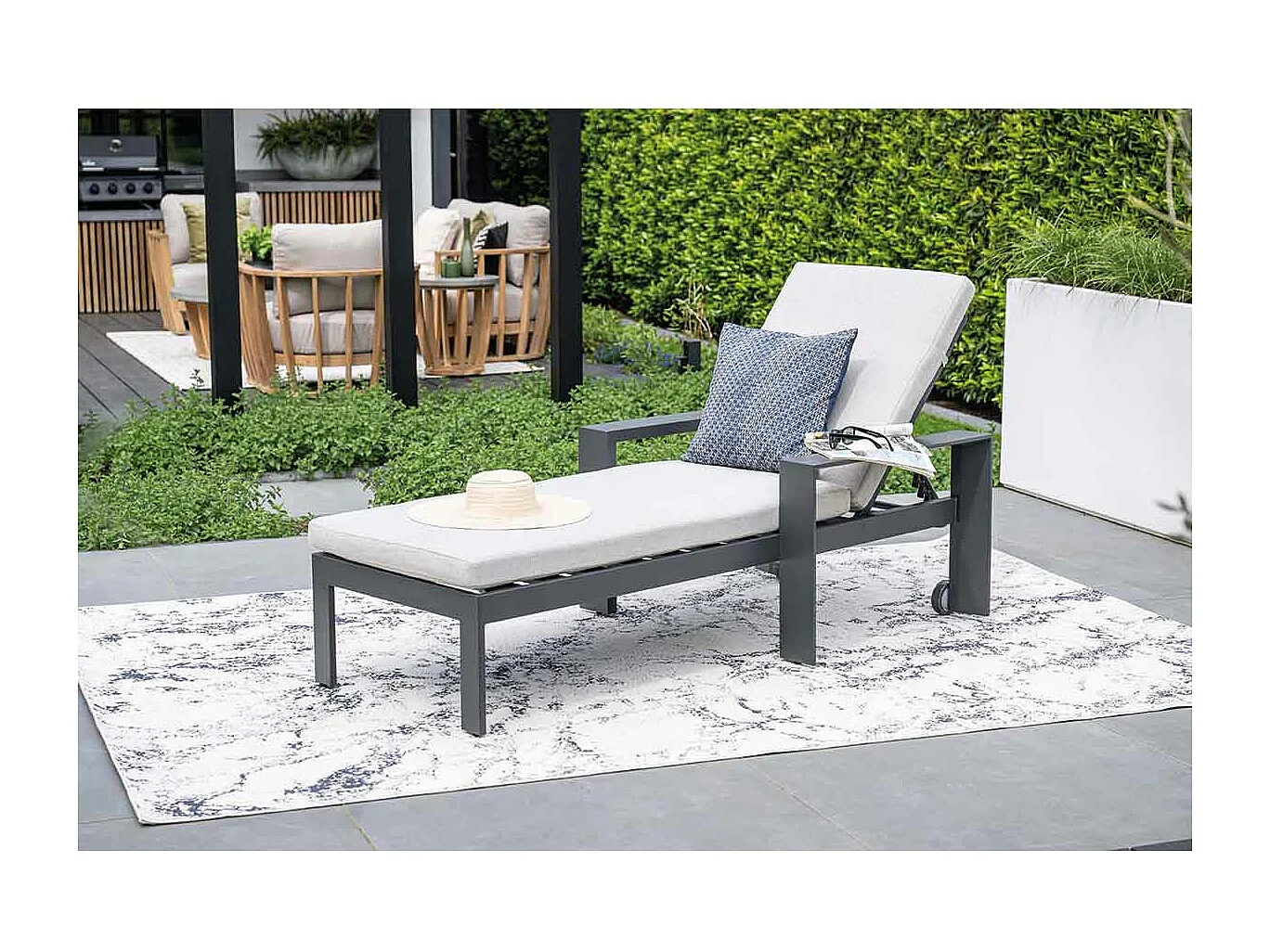 Garden Impressions Malakka ligbed - donker grijs