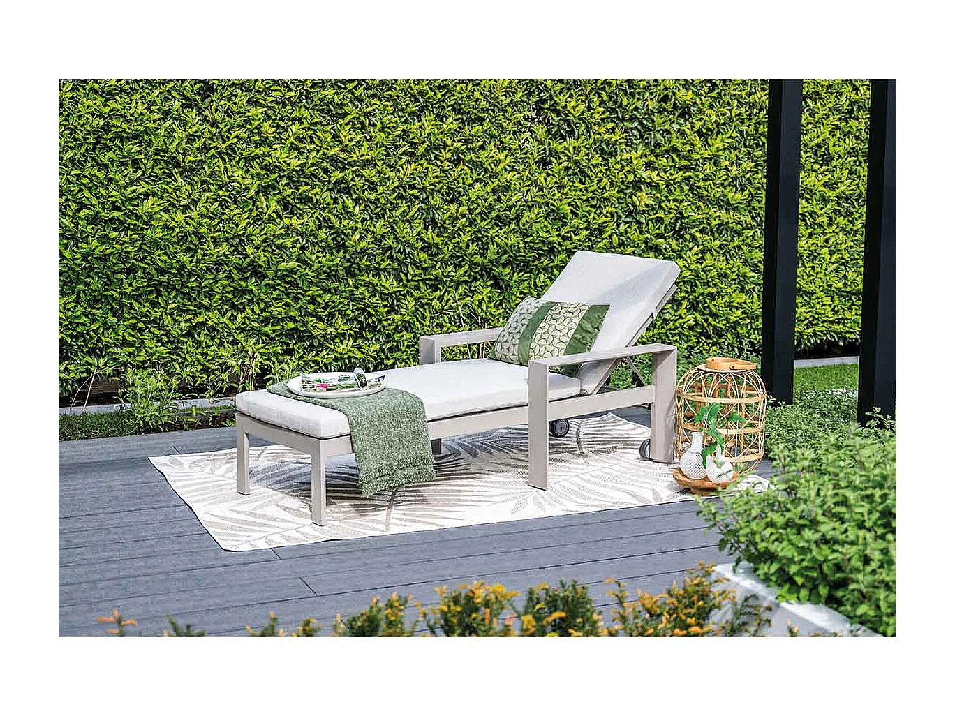 Garden Impressions chaise longue Malacca - taupe