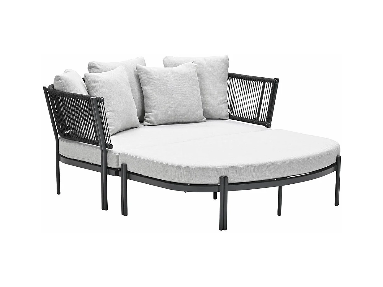 Garden Impressions chaise longue Atlanta méridienne gris foncé