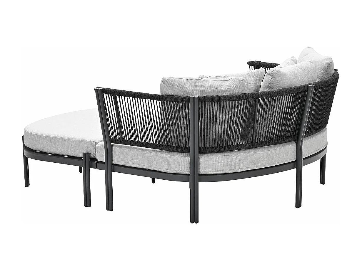 Garden Impressions chaise longue Atlanta méridienne gris foncé