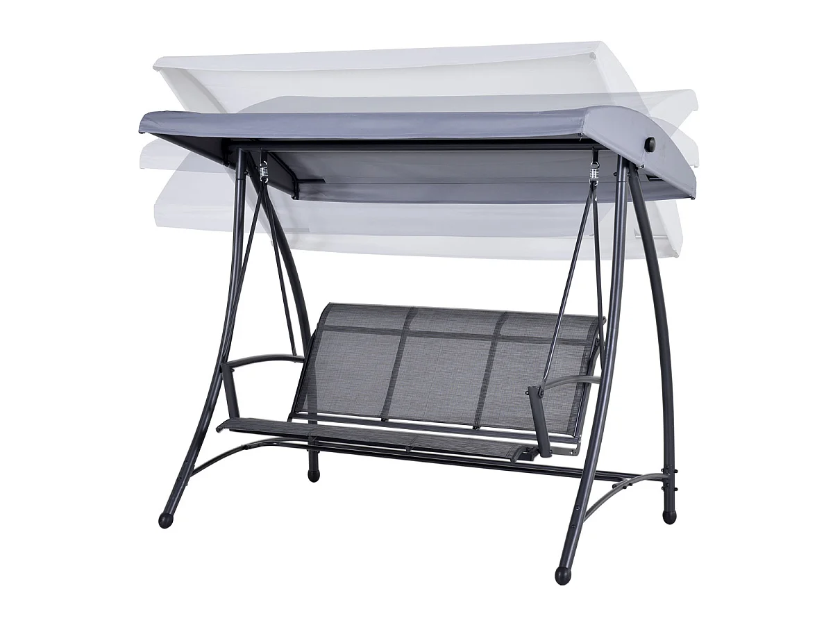 Banc balançoire 3 place Garden Impressions Rubens gris foncé antracite