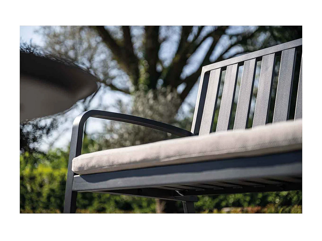 Garden Impressions banc de jardin Neapolis gris foncé 150 cm