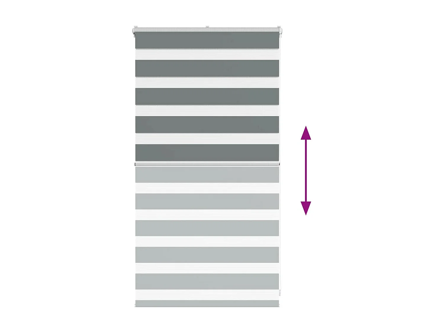 Estor de cebra gris oscuro ancho 85,9 cm poliéster