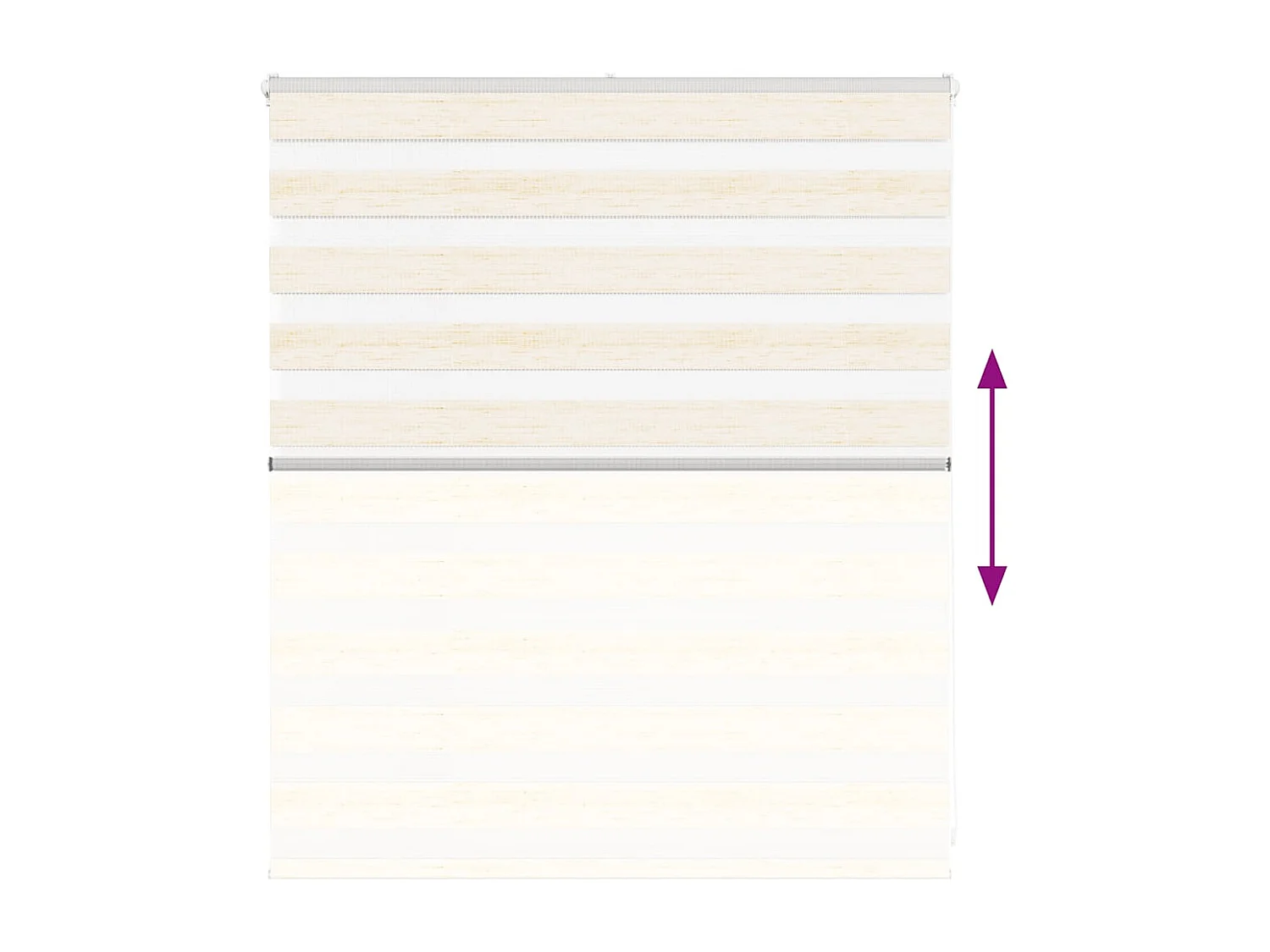 Tessuto per tenda zebra marmorizzata beige larghezza 130,9 cm poliestere