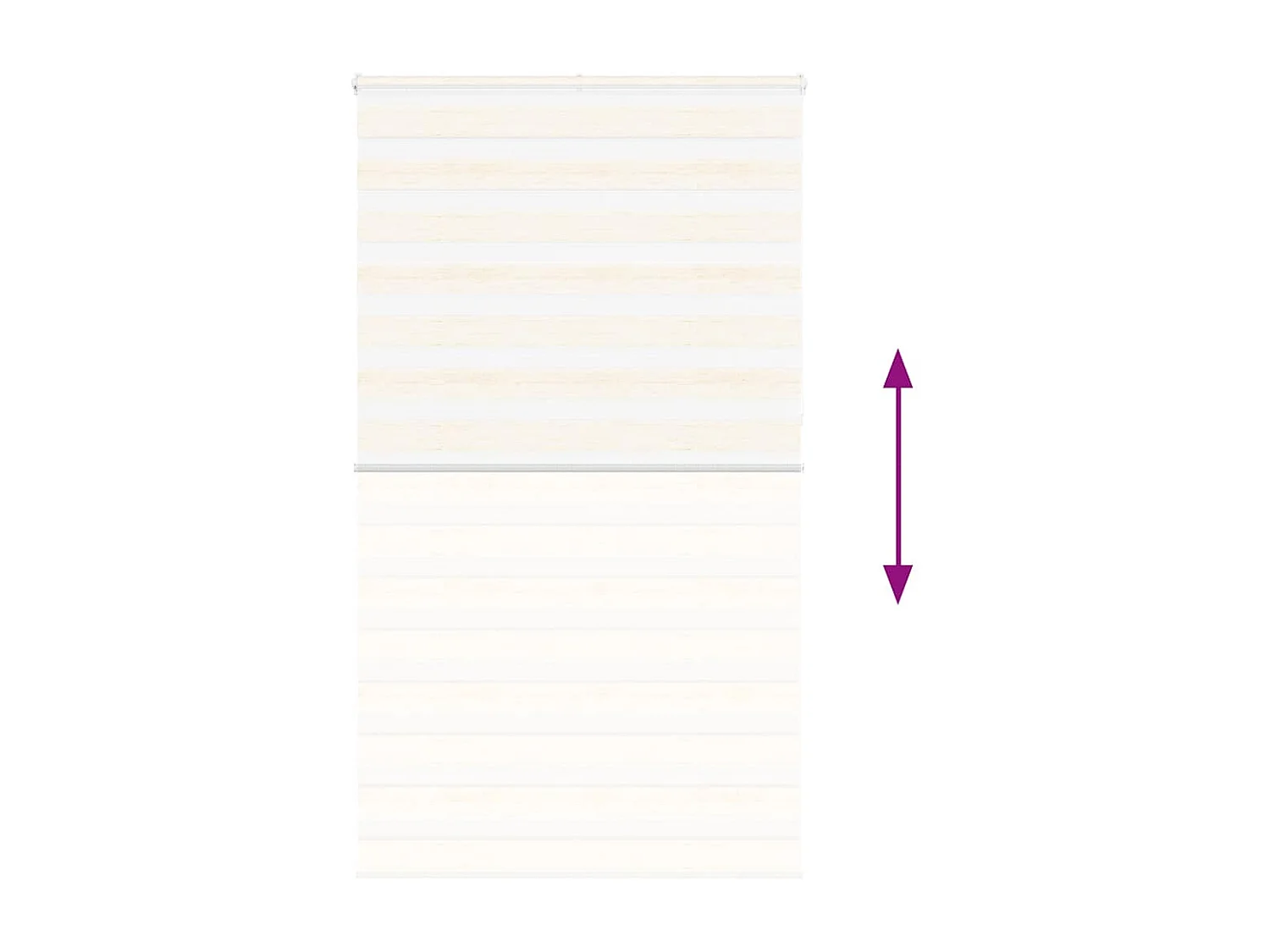 Marmorierter beigefarbener Zebra-Rollostoff, Breite 125,9 cm, Polyester