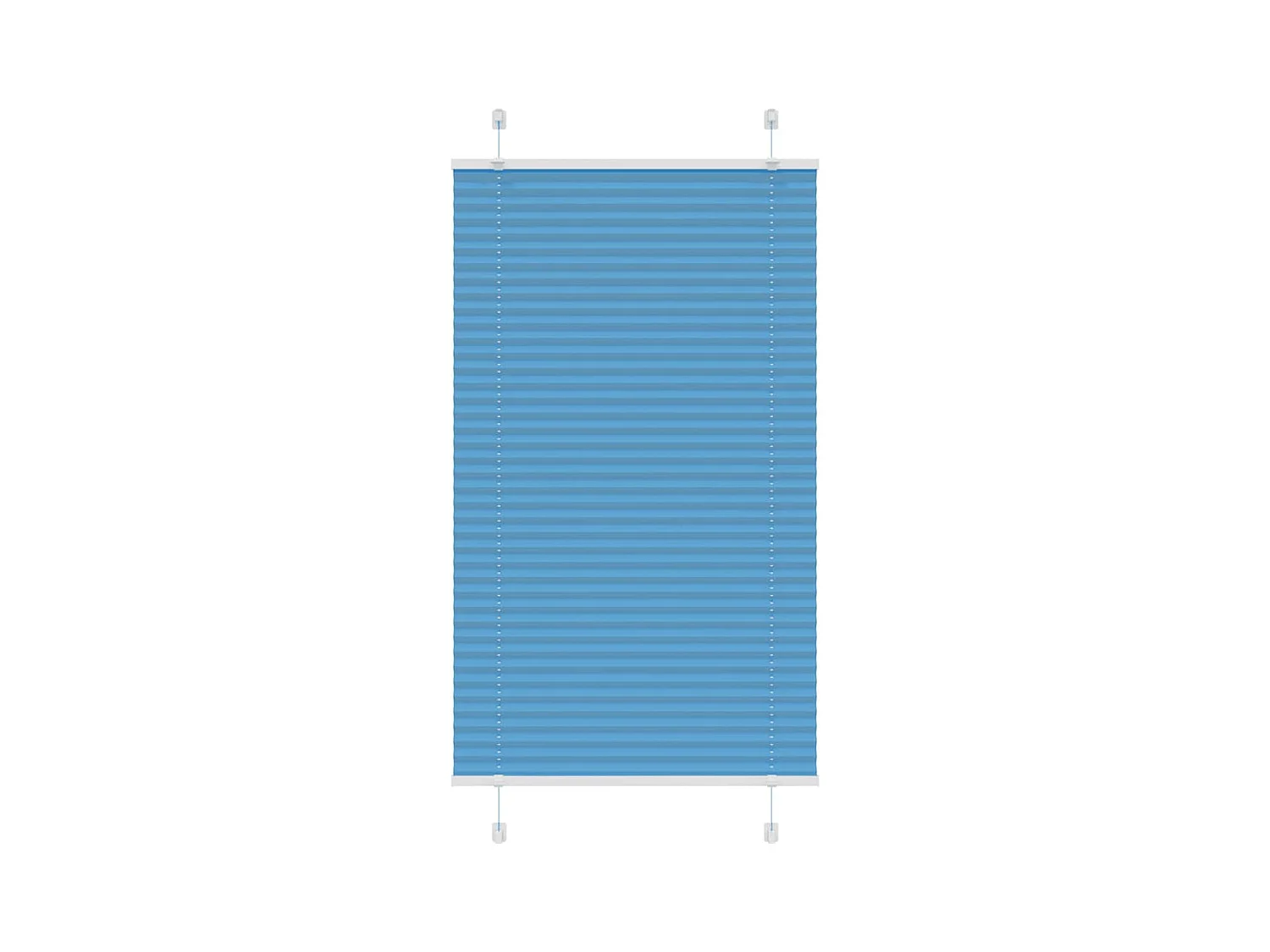 Store plissé bleu 75x100 cm largeur du tissu 74,4 cm polyester