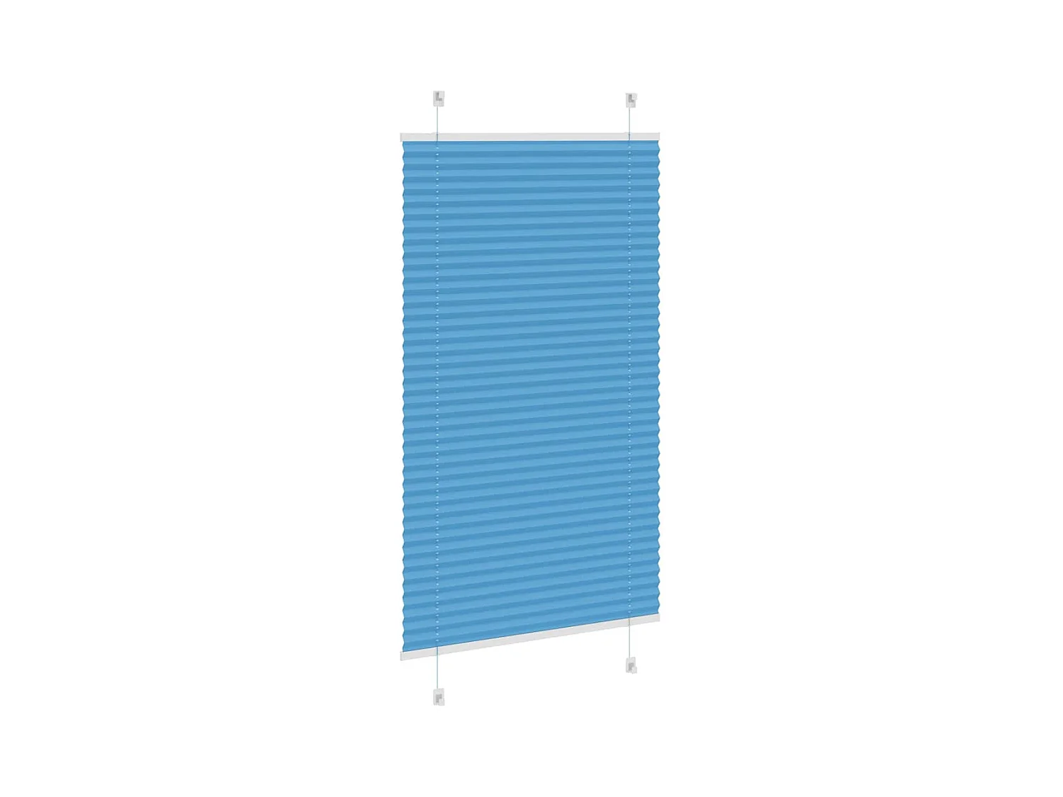 Store plissé bleu 75x100 cm largeur du tissu 74,4 cm polyester
