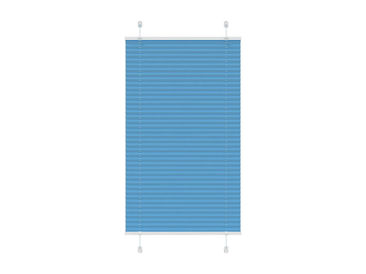 Store plissé bleu 75x100 cm largeur du tissu 74,4 cm polyester