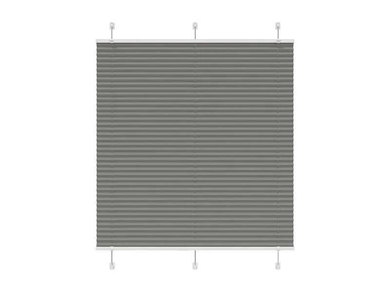 Estor plisado antracita 120x150 cm ancho tela 119,4 cm