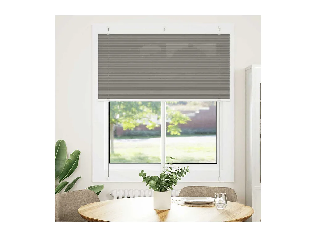 Estor plisado antracita 120x150 cm ancho tela 119,4 cm