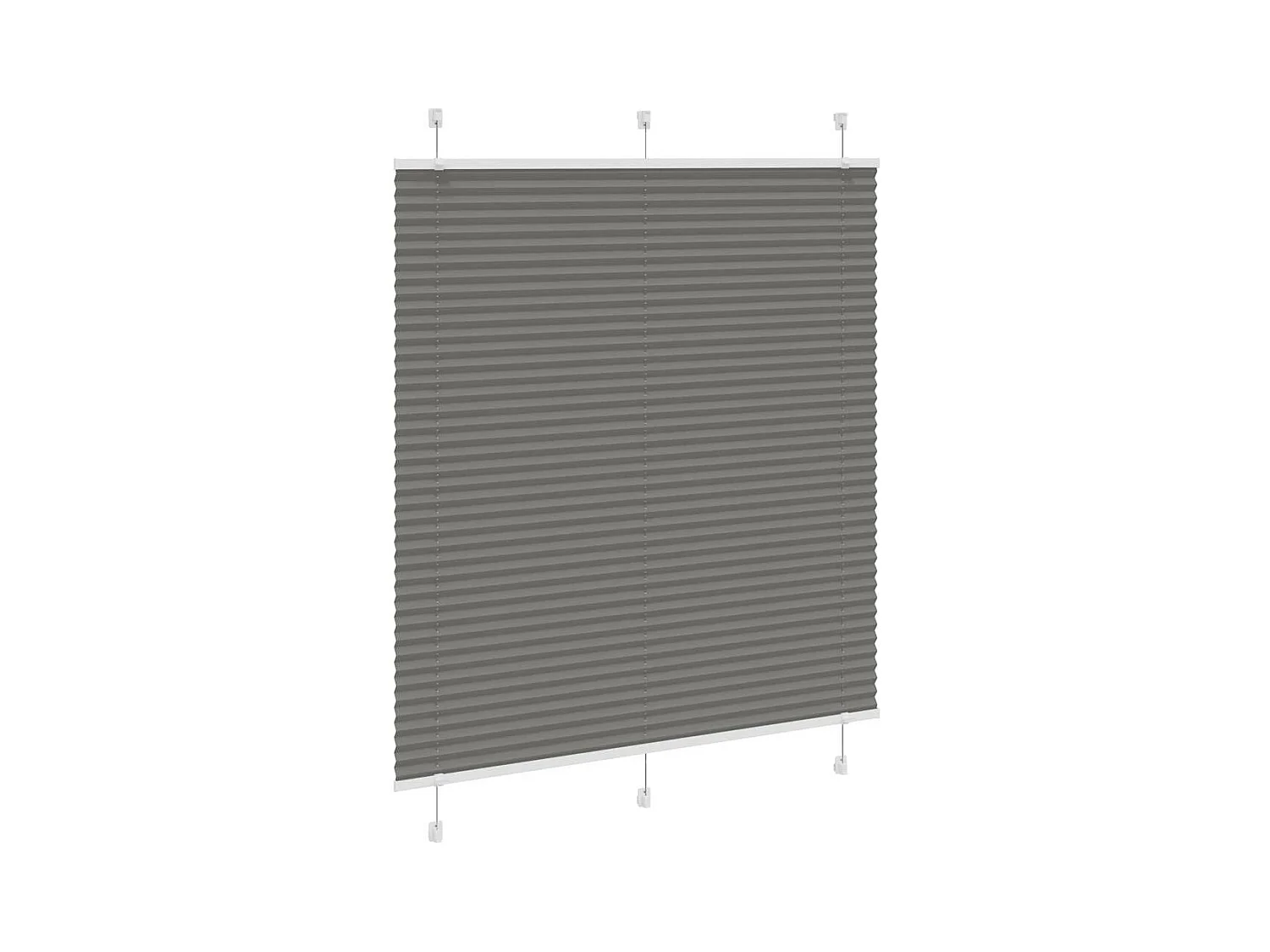 Store plissé anthracite 120x150 cm largeur du tissu 119,4 cm