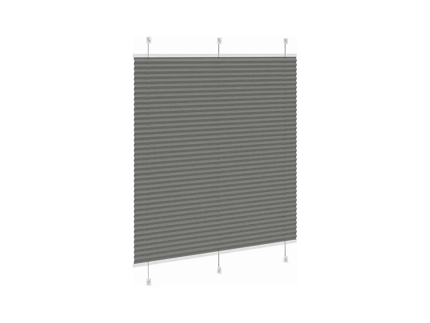 Store plissé anthracite 120x150 cm largeur du tissu 119,4 cm