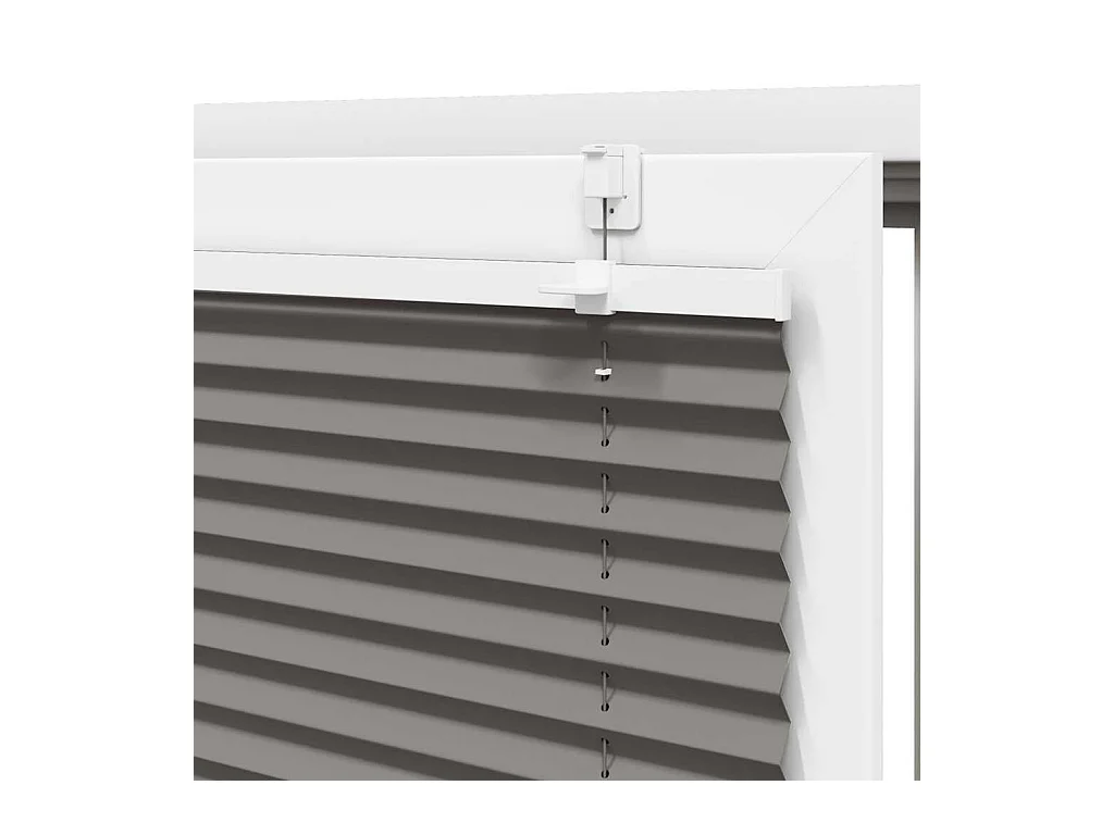 Store plissé anthracite 120x150 cm largeur du tissu 119,4 cm