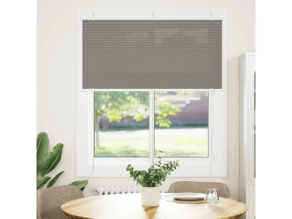 Store plissé anthracite 120x150 cm largeur du tissu 119,4 cm