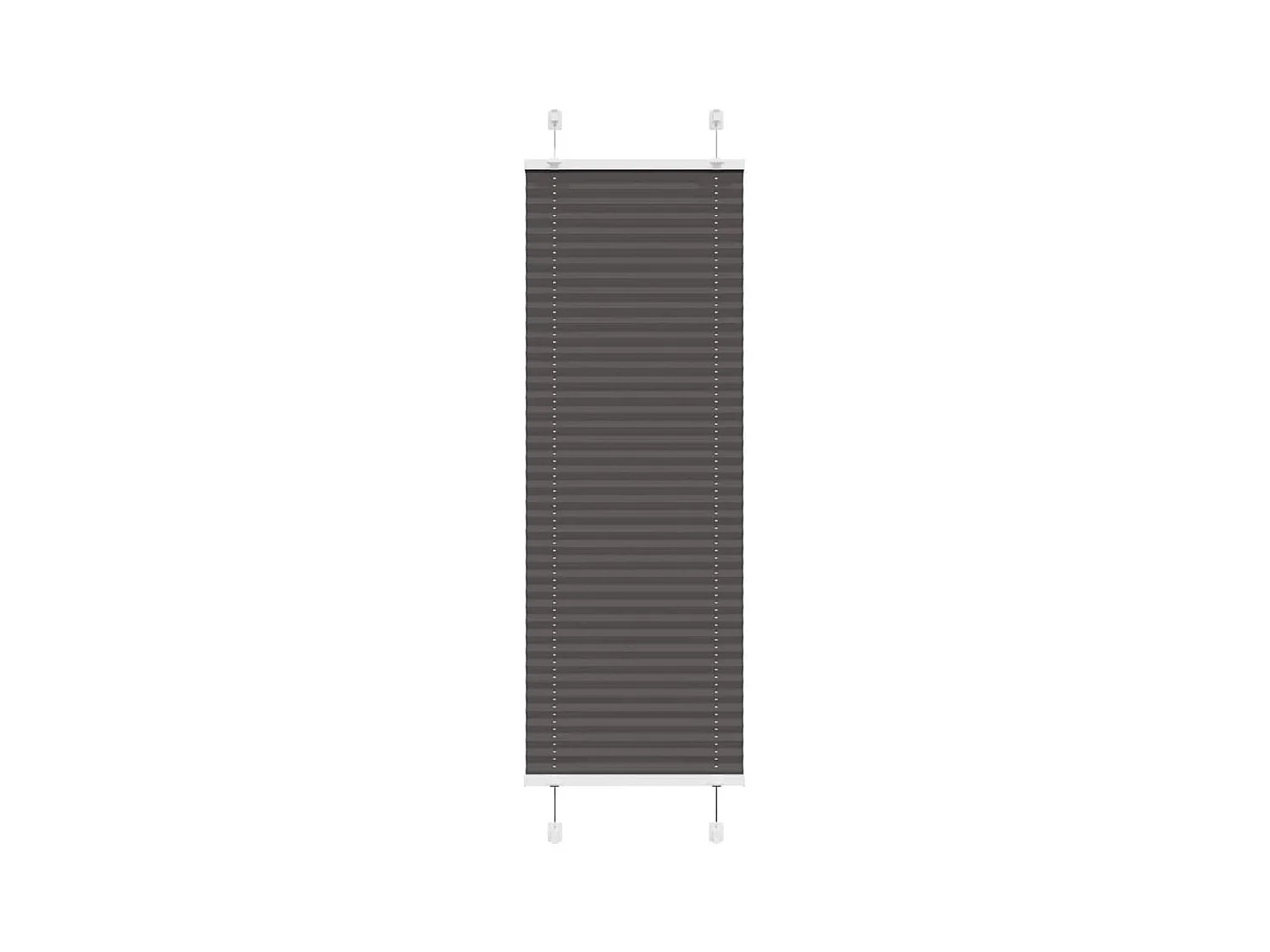 Store plissé noir 45x150 cm largeur du tissu 44,4 cm polyester