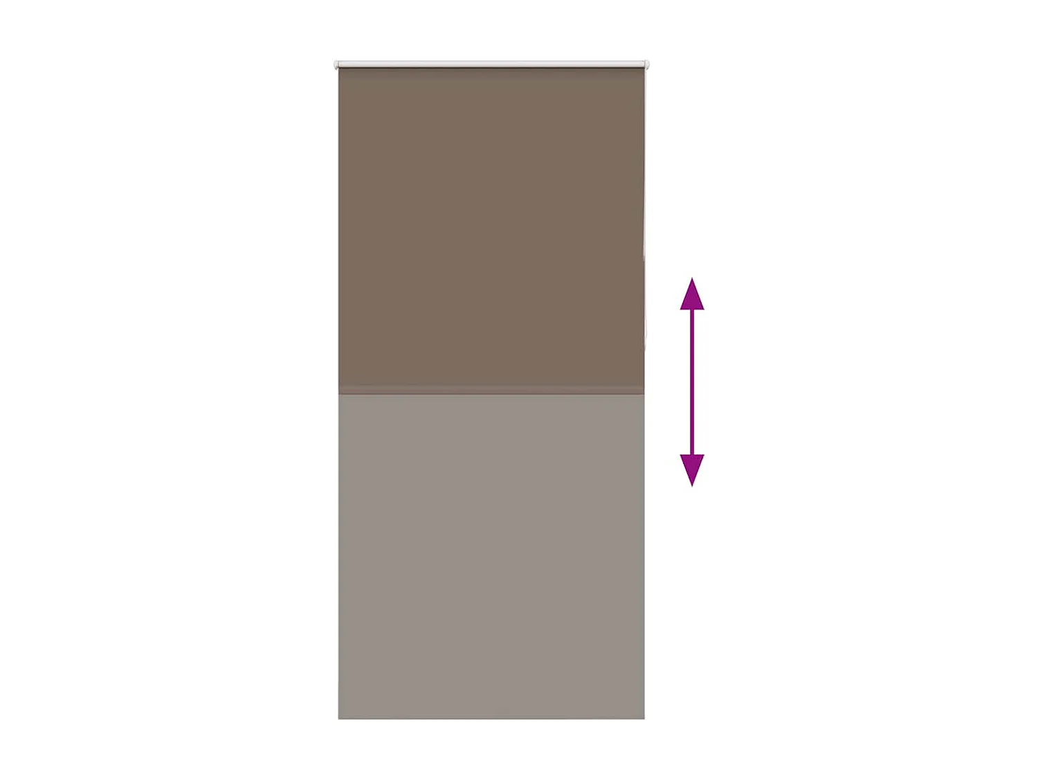 Tenda a rullo oscurante color caffè larghezza tessuto 105x230cm