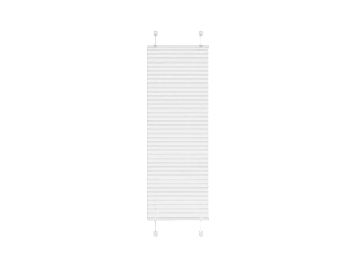 Store plissé blanc 45x150 cm largeur du tissu 44,4 cm polyester