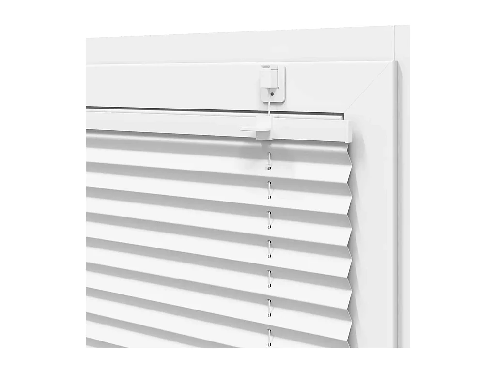 Store plissé blanc 45x150 cm largeur du tissu 44,4 cm polyester