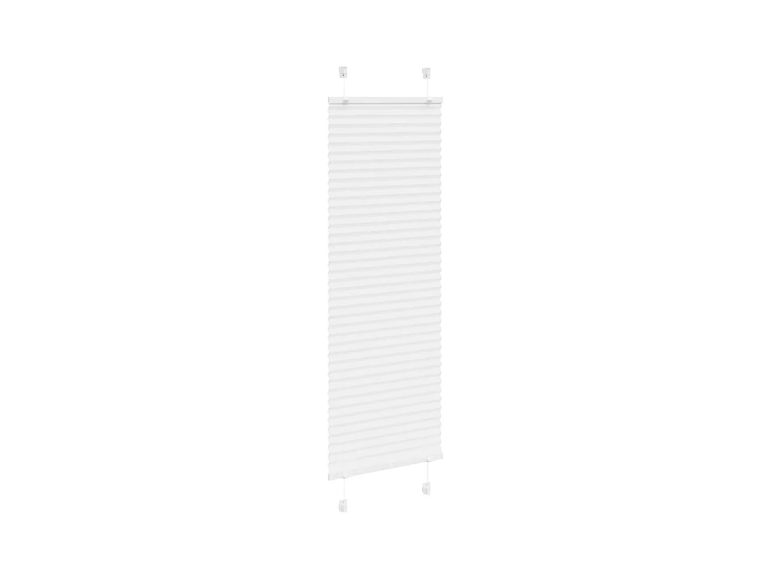 Store plissé blanc 45x150 cm largeur du tissu 44,4 cm polyester