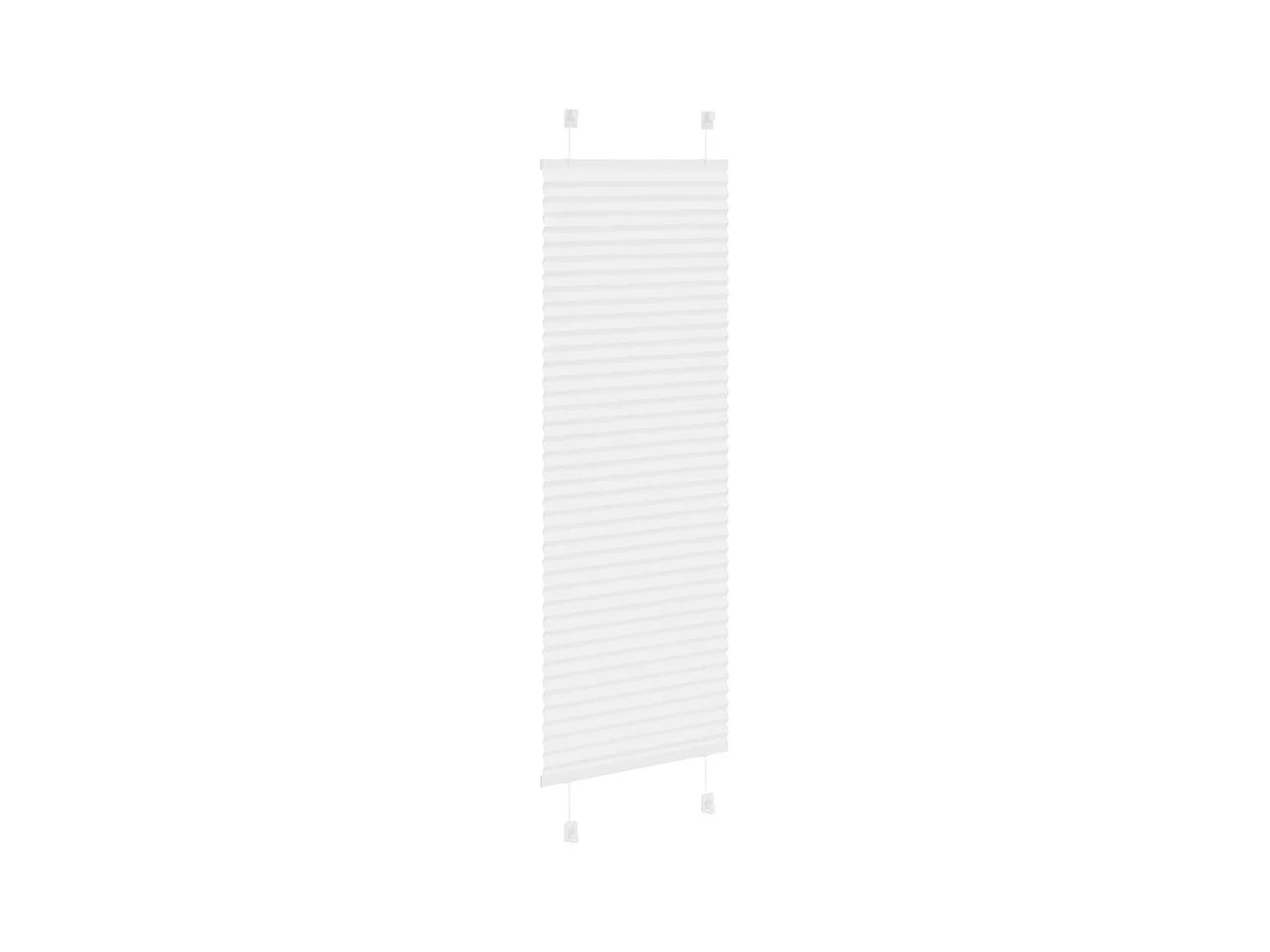 Store plissé blanc 45x150 cm largeur du tissu 44,4 cm polyester