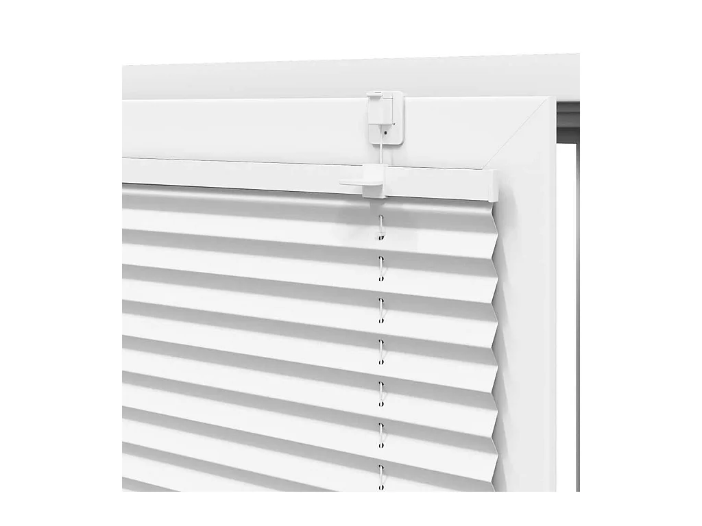 Store plissé blanc 45x150 cm largeur du tissu 44,4 cm polyester