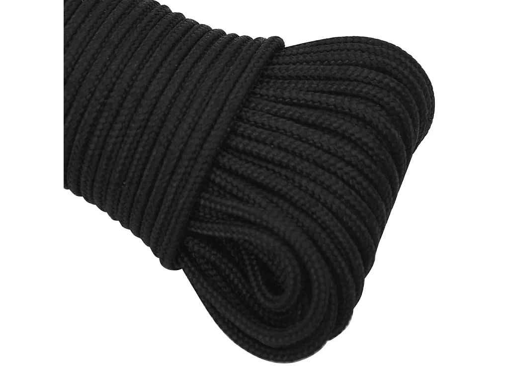 Bootsseil Schwarz komplett 5 mm 100 m Polypropylen