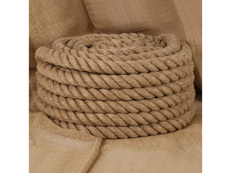 Corde de jute 10 m de long 50 mm d'épaisseur