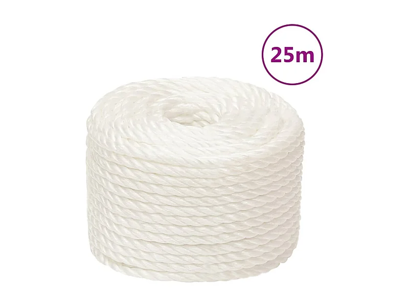 Corda de trabalho branca 24 mm 25 m polipropileno