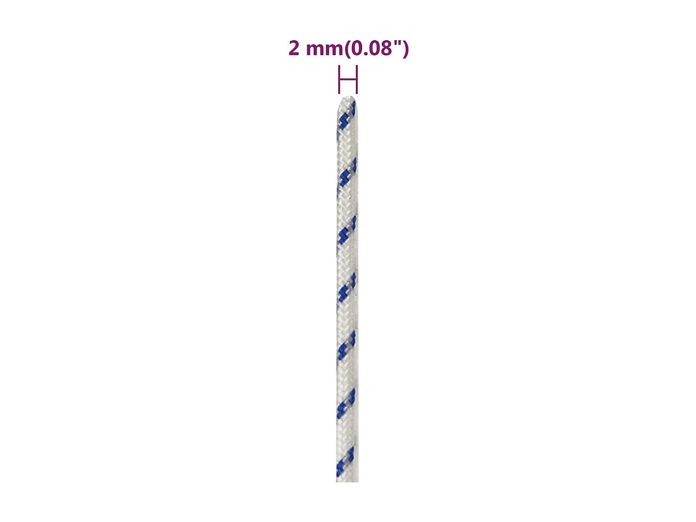 Corde de bateau Blanc 2 mm 250 m Polypropylène