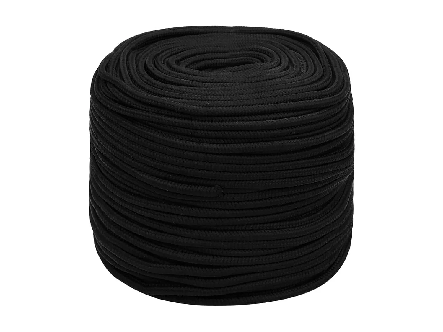 Corda de trabalho preta 6 mm 50 m Poliéster