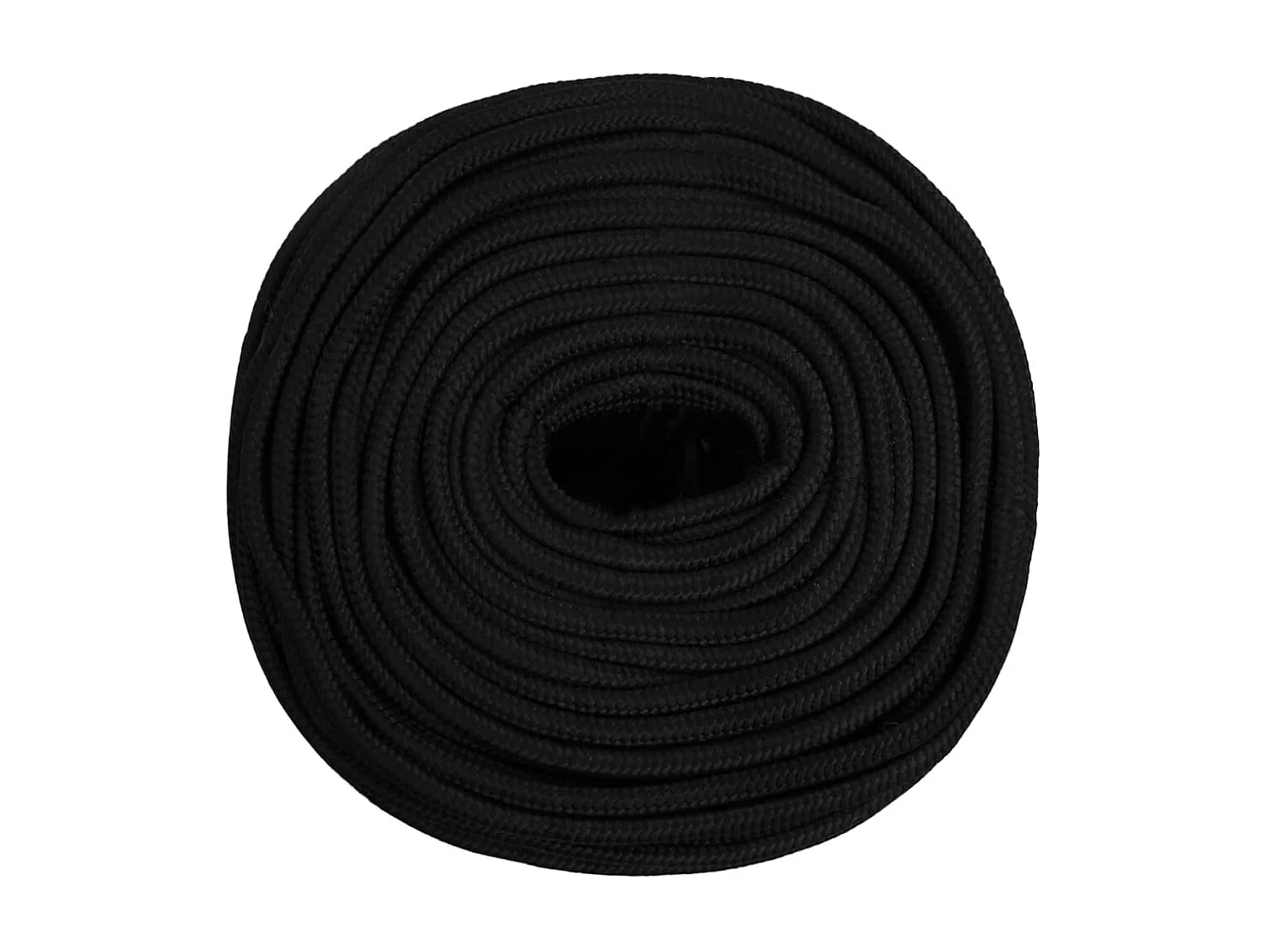 Corda de trabalho preta 6 mm 50 m Poliéster